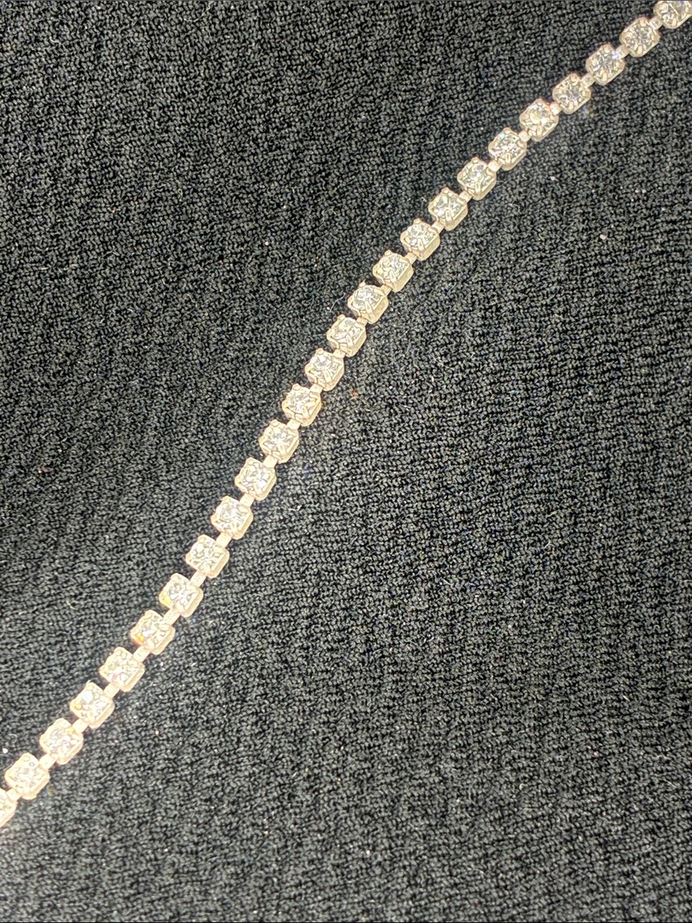 Gold Crystal Tennis Bracelet - Women Jewelry